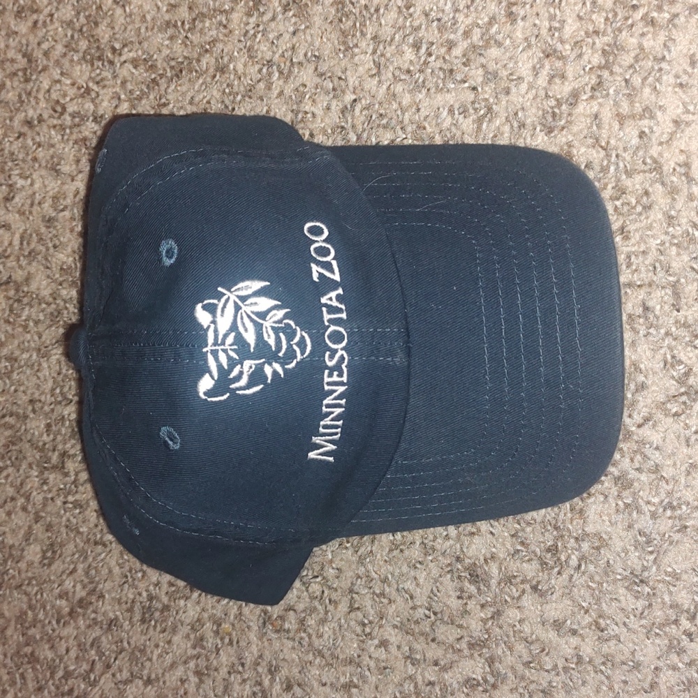 Minnesota Zoo Embroidered Strapback Hat Cap Blue White